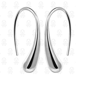Fashion Silver Colour Water Drop/Teardrop/Raindrop Dangle Earrings - The Jewellery Supermarket